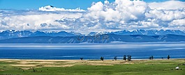 全景观,传真 湖,东岸从西岸