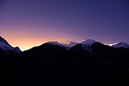 山,雪,冬天