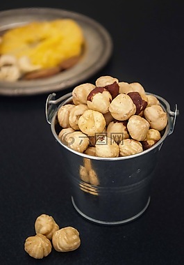 榛子,食品摄影,神秘的光
