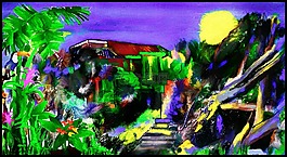 乡村小屋,丙烯画,昆士兰的国家