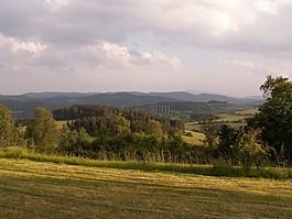 风景在malenice超过volyňkou,南波希米亚,捷克共和国