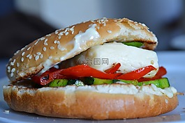 汉堡,halloumi,challúmi