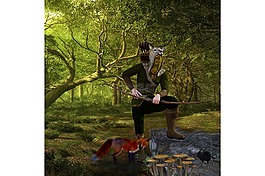 猎人,拱,弓和箭