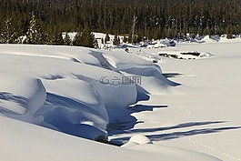 积雪,冬天,自然