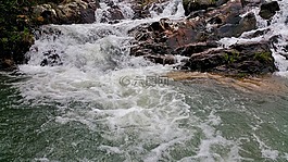 瀑布,白水,流动