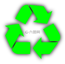 回收,箭头,绿色