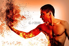 男子,肌肉,人的