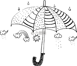 手绘,伞,非