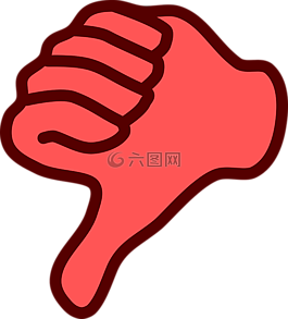 不喜欢,手,拇指