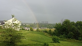 彩虹,雨后,雨