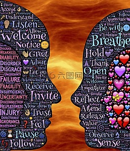 慈悲,听力,亲眼目睹