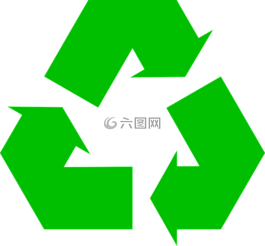 回收,箭头,绿色