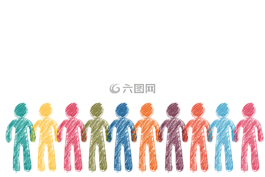人群,人类,剪影
