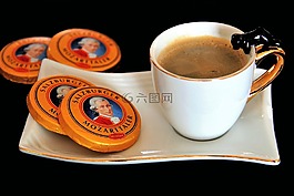 咖啡,莫扎特taler,咖啡杯