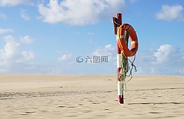沙漠,天空,救生衣
