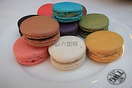 马卡龙,甜,食品