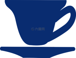 杯,蓝色,咖啡