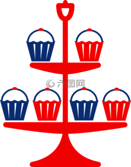 蛋糕,银禧,蓝色
