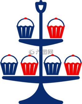 蛋糕,银禧,蓝色