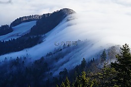 雾,nebellandschaft,波的雾