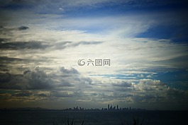 蓝色,天空,蓝色的天空