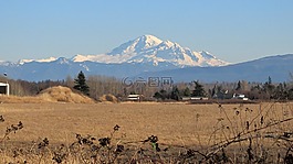 mt 贝克,山,雪