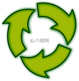 回收,箭头,绿色