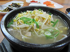 豆芽,汤,波