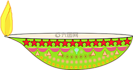 排灯节,鲜花,灯