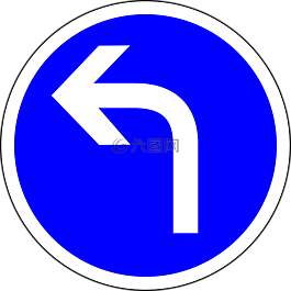 交通标志,提前转,左转