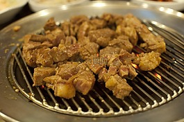 猪肉排骨,猪肉,烤