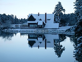 机舱,雪,冬天