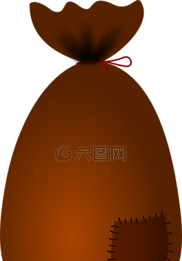 袋,补丁,棕色