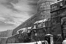 阿格拉堡,黑色和白色,皇家