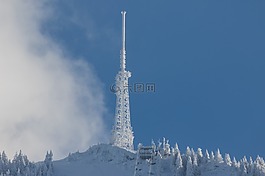 电视台,冬天,雪