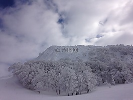 雪山,灶,冬季