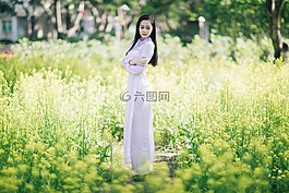 女孩,时尚,户外