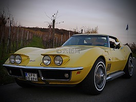 克尔维特,oldtimer,黄色
