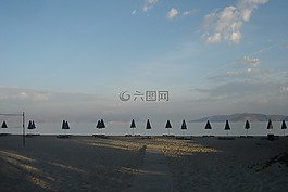 海滩,上午,日出
