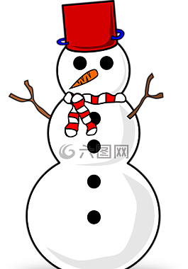 雪,雪人,冬天