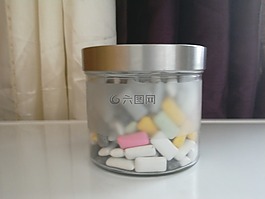 口香糖,罐子里,颜色