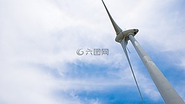 風車,天空,藍色