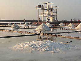 台南,井仔腳鹽田,鹽田夕照