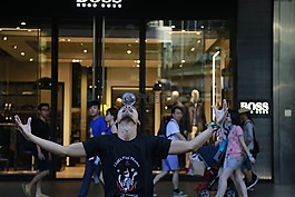 街头艺人,城市,街