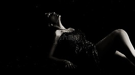 女孩,黑色和白色,美