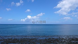 海,天空,阳光明媚