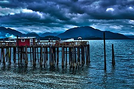 码头,穆迪,蓝色