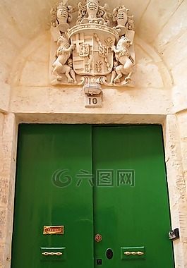 马耳他,门,绿色