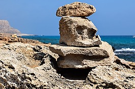 石头,道路标志,自然教育径