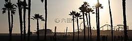 海滩,现场,侧影